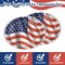 25pcs 4th of July Plates – 12"x10" Oval Paper Platters with American Flag Design (Independence)
